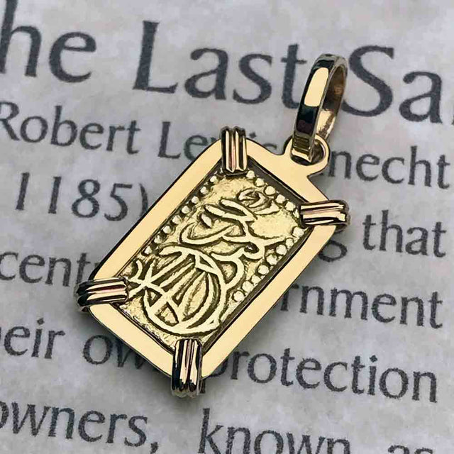 The Coins of the Last Samurai & Shogunate Gold Nishu-Kin Pendant in 14K Gold