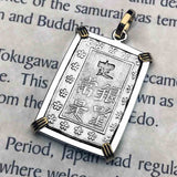 The Coins of the Last Samurai & Shogunate Ichibu-Gin Necklace in 14K Gold & Sterling Silver