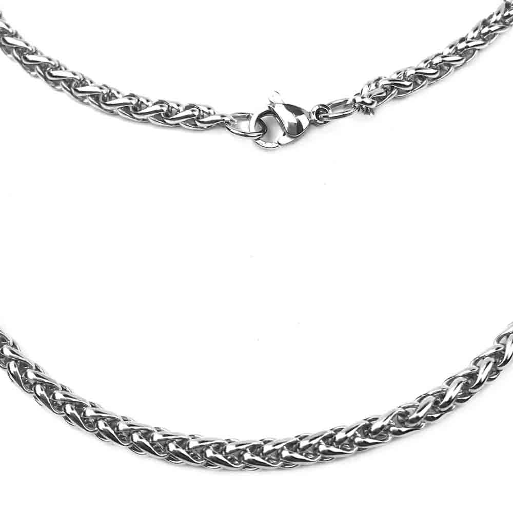 3.0 mm Antiqued Stainless Steel Wheat Chain | #C5493