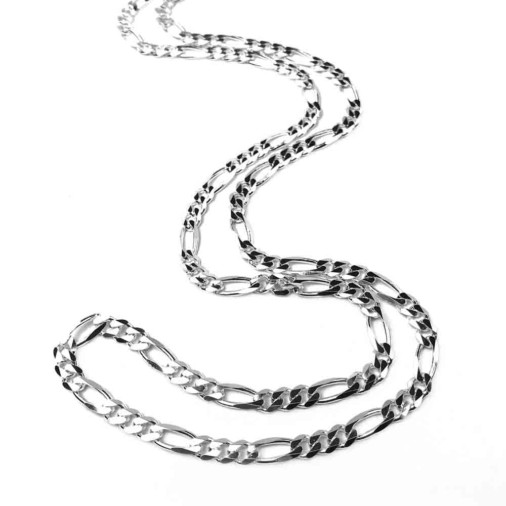 5.0 mm Sterling Silver Figaro Chain - LUXURY WEIGHT