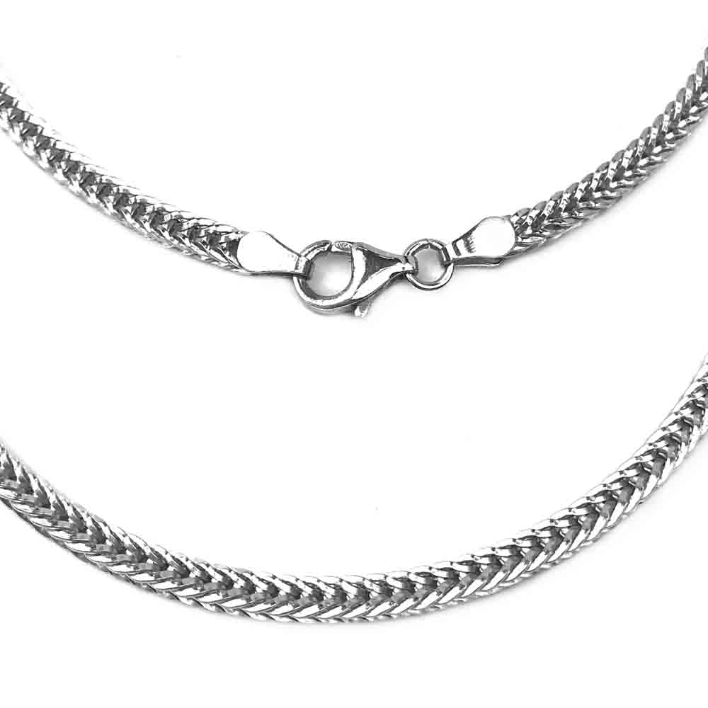 3.2 mm Sterling Silver Foxtail Chain - LUXURY WEIGHT