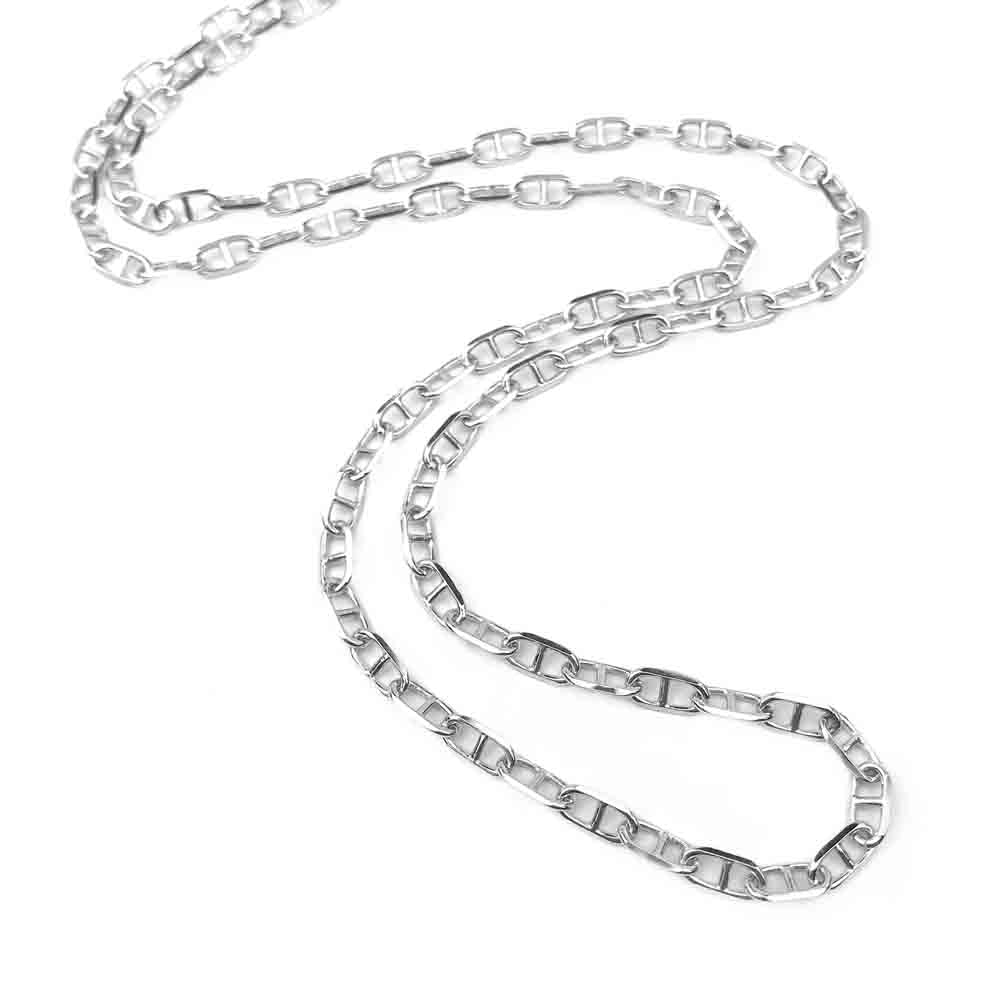 3.6 mm Sterling Silver Antiqued Anchor Chain