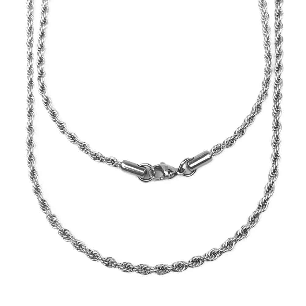 3.0 mm Antiqued Stainless Steel Rope Chain | #C5503