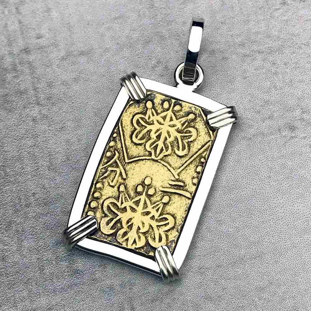The Coins of the Last Samurai & Shogunate Gold Nibu-Kin Pendant in Sterling Silver