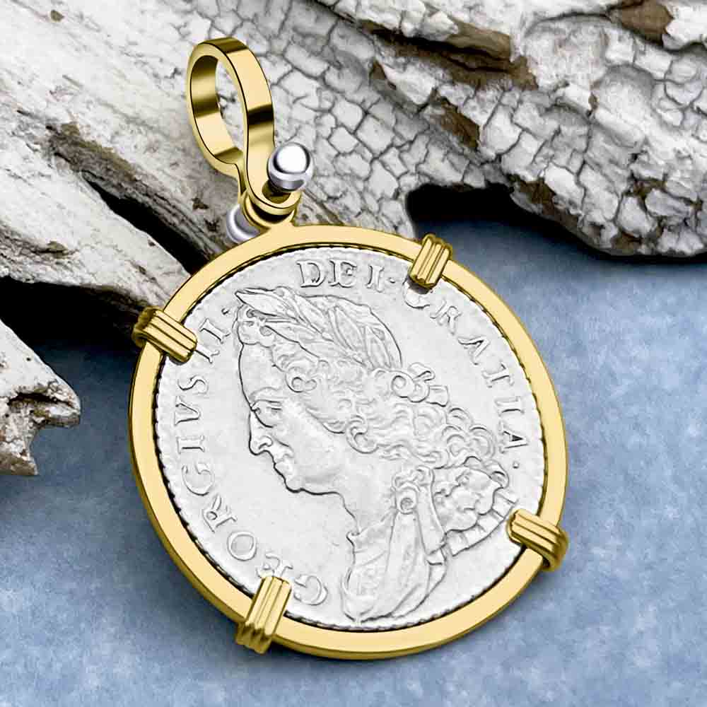 Pirates of the Caribbean Great Britain 1758 Shilling 14K Gold Pendant