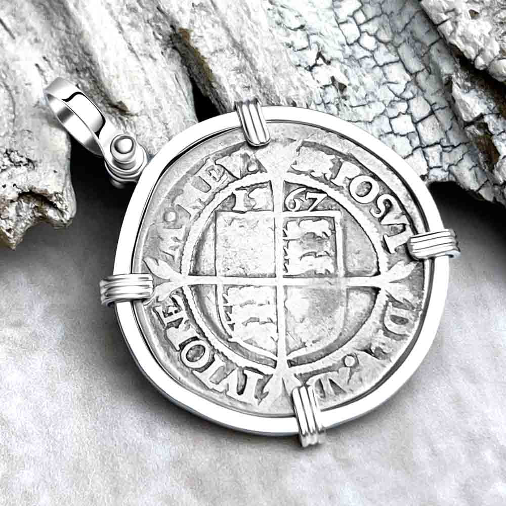 Queen Elizabeth I 1567 Silver Six Pence Sterling Silver Pendant