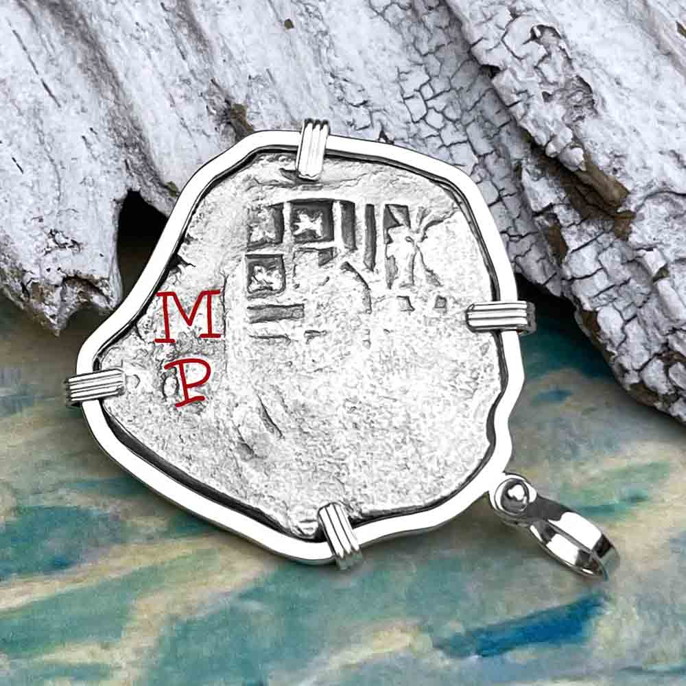 Concepcion Shipwreck 4 Reale Silver Piece of 8 Sterling Silver Pendant