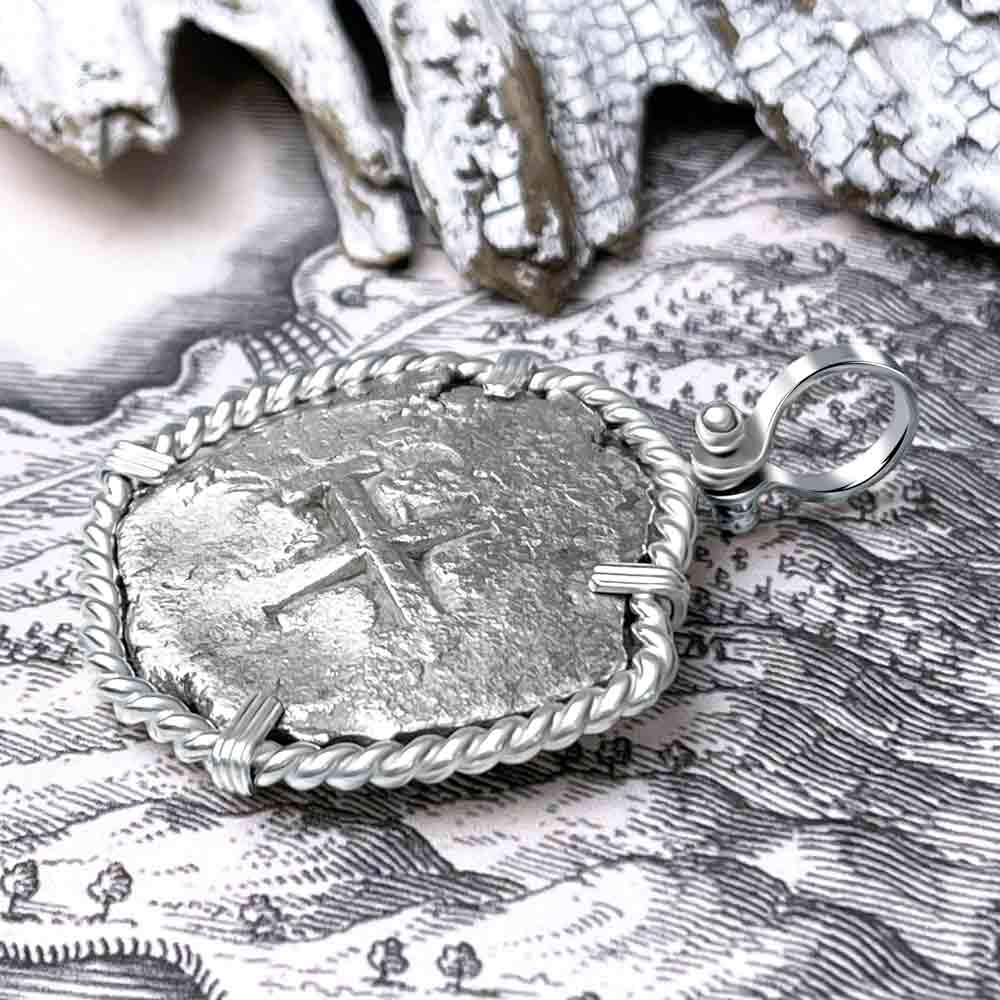 1747 Pirate Era Spanish 8 Reale "Piece of Eight" Sterling Silver Pendan