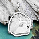 Pirate Era 1738 Spanish 4 Reale "Piece of Eight" Sterling Silver Pendant 