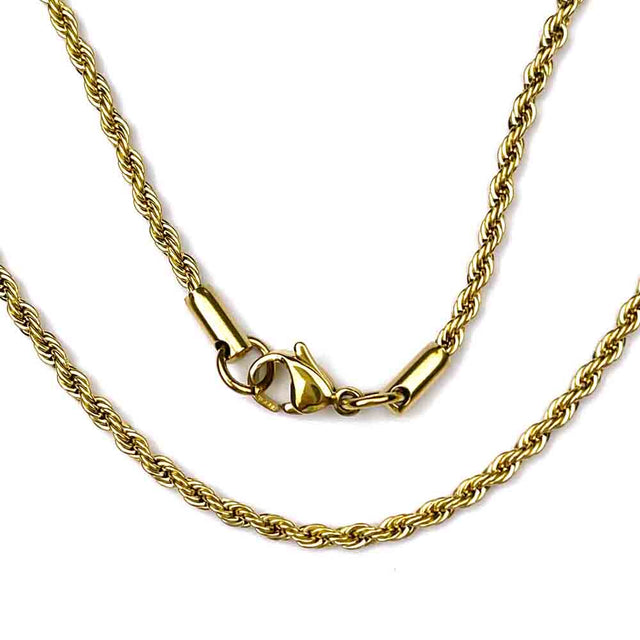 2.0 mm Golden Stainless Steel Rope Chain