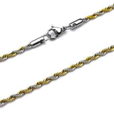 2.0 mm Gold/Silver Combination Stainless Steel Rope Chain