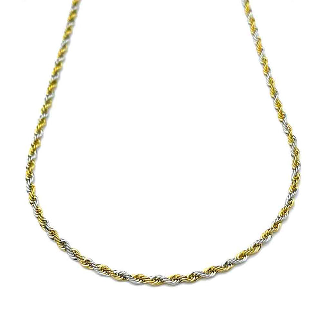 2.0 mm Gold/Silver Combination Stainless Steel Rope Chain