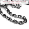 6.5 mm LUXURY WEIGHT Sterling Silver Antiqued Tortuga Anchor Chain