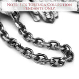 6.5 mm LUXURY WEIGHT Sterling Silver Antiqued Tortuga Anchor Chain