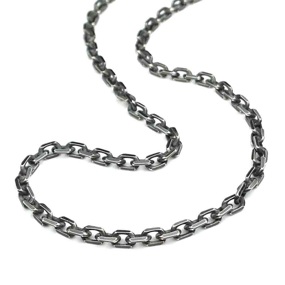 5 mm Silver Antiqued Tortuga Anchor Chain | Cannon Beach Treasure